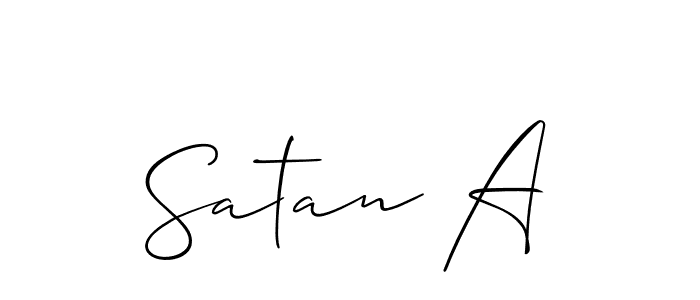 Create a beautiful signature design for name Satan A. With this signature (Allison_Script) fonts, you can make a handwritten signature for free. Satan A signature style 2 images and pictures png