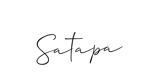 Make a short Satapa signature style. Manage your documents anywhere anytime using Allison_Script. Create and add eSignatures, submit forms, share and send files easily. Satapa signature style 2 images and pictures png