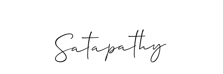 You should practise on your own different ways (Allison_Script) to write your name (Satapathy) in signature. don't let someone else do it for you. Satapathy signature style 2 images and pictures png