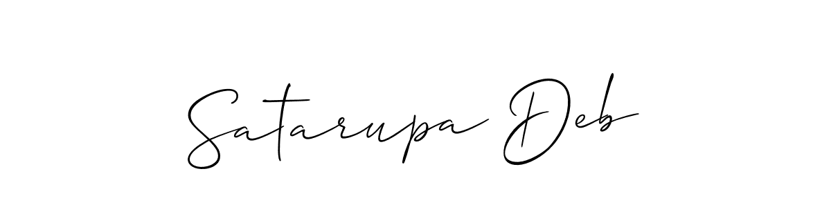 Use a signature maker to create a handwritten signature online. With this signature software, you can design (Allison_Script) your own signature for name Satarupa Deb. Satarupa Deb signature style 2 images and pictures png