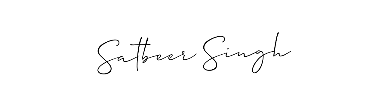 Allison_Script is a professional signature style that is perfect for those who want to add a touch of class to their signature. It is also a great choice for those who want to make their signature more unique. Get Satbeer Singh name to fancy signature for free. Satbeer Singh signature style 2 images and pictures png