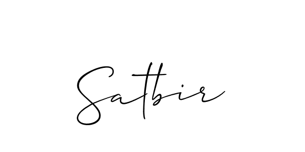 The best way (Allison_Script) to make a short signature is to pick only two or three words in your name. The name Satbir include a total of six letters. For converting this name. Satbir signature style 2 images and pictures png