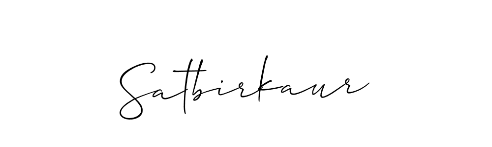 Make a beautiful signature design for name Satbirkaur. With this signature (Allison_Script) style, you can create a handwritten signature for free. Satbirkaur signature style 2 images and pictures png