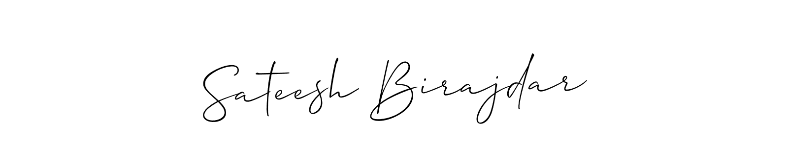 Make a beautiful signature design for name Sateesh Birajdar. With this signature (Allison_Script) style, you can create a handwritten signature for free. Sateesh Birajdar signature style 2 images and pictures png