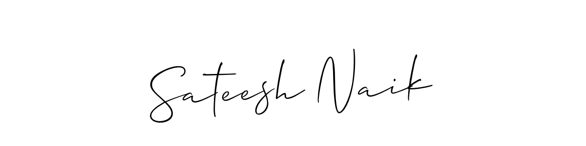 Sateesh Naik stylish signature style. Best Handwritten Sign (Allison_Script) for my name. Handwritten Signature Collection Ideas for my name Sateesh Naik. Sateesh Naik signature style 2 images and pictures png