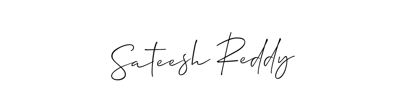 The best way (Allison_Script) to make a short signature is to pick only two or three words in your name. The name Sateesh Reddy include a total of six letters. For converting this name. Sateesh Reddy signature style 2 images and pictures png