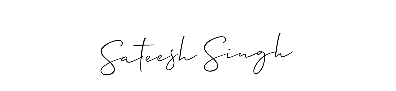 The best way (Allison_Script) to make a short signature is to pick only two or three words in your name. The name Sateesh Singh include a total of six letters. For converting this name. Sateesh Singh signature style 2 images and pictures png