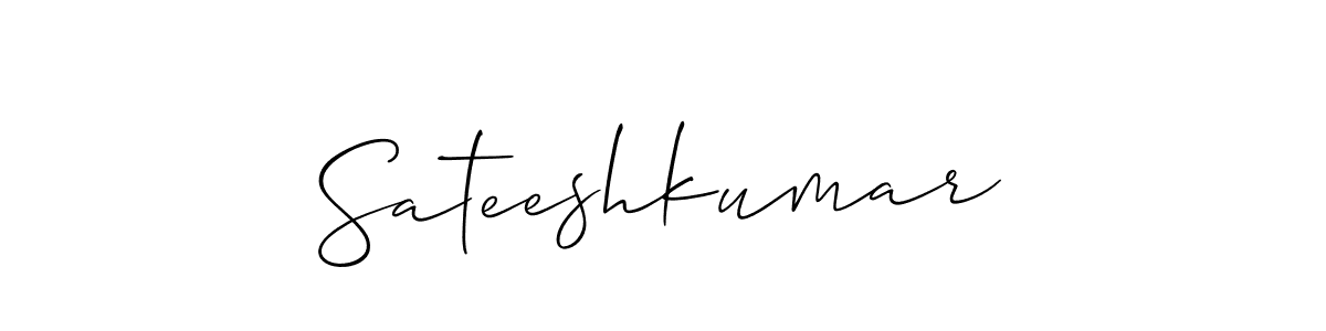 Make a beautiful signature design for name Sateeshkumar. With this signature (Allison_Script) style, you can create a handwritten signature for free. Sateeshkumar signature style 2 images and pictures png