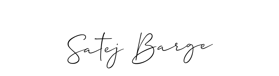 Design your own signature with our free online signature maker. With this signature software, you can create a handwritten (Allison_Script) signature for name Satej Barge. Satej Barge signature style 2 images and pictures png