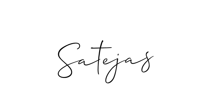 Make a beautiful signature design for name Satejas. With this signature (Allison_Script) style, you can create a handwritten signature for free. Satejas signature style 2 images and pictures png