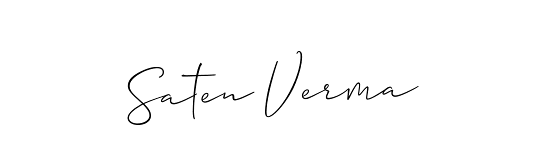 Also You can easily find your signature by using the search form. We will create Saten Verma name handwritten signature images for you free of cost using Allison_Script sign style. Saten Verma signature style 2 images and pictures png