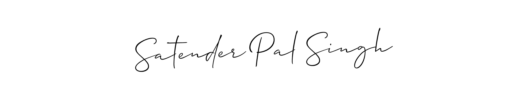 Also we have Satender Pal Singh name is the best signature style. Create professional handwritten signature collection using Allison_Script autograph style. Satender Pal Singh signature style 2 images and pictures png