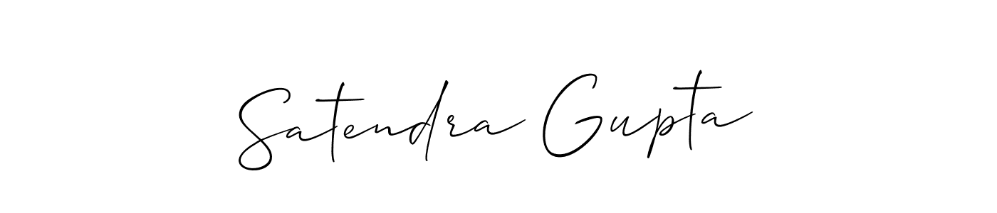 Create a beautiful signature design for name Satendra Gupta. With this signature (Allison_Script) fonts, you can make a handwritten signature for free. Satendra Gupta signature style 2 images and pictures png