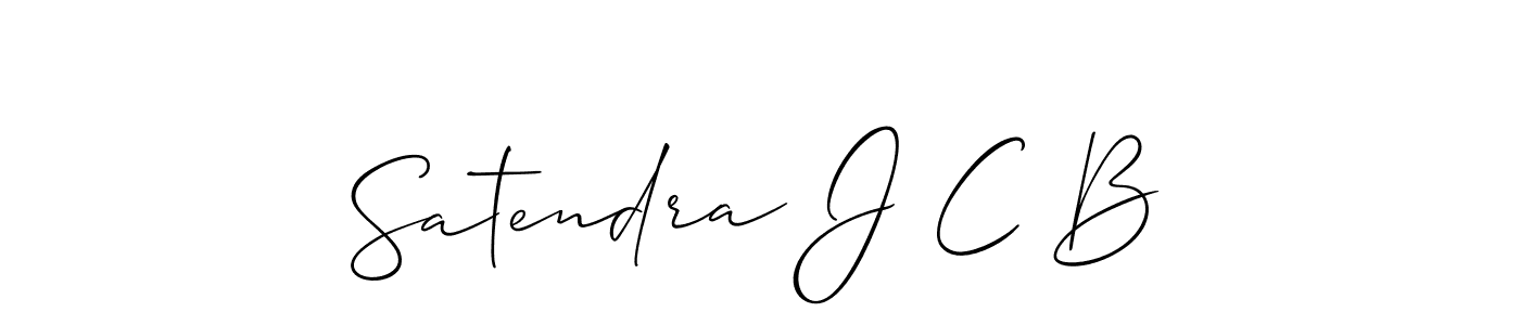 Also You can easily find your signature by using the search form. We will create Satendra J C B name handwritten signature images for you free of cost using Allison_Script sign style. Satendra J C B signature style 2 images and pictures png