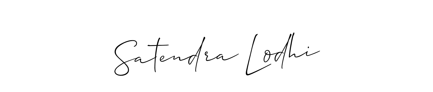 How to make Satendra Lodhi signature? Allison_Script is a professional autograph style. Create handwritten signature for Satendra Lodhi name. Satendra Lodhi signature style 2 images and pictures png