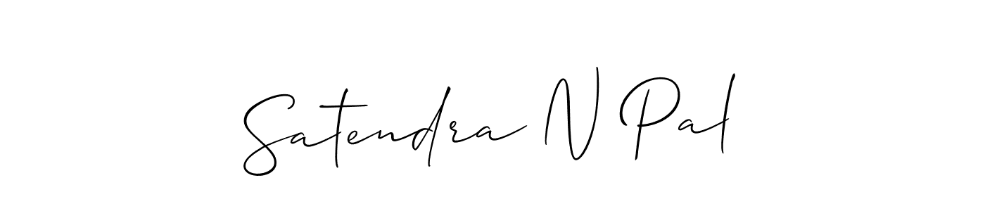 Design your own signature with our free online signature maker. With this signature software, you can create a handwritten (Allison_Script) signature for name Satendra N Pal. Satendra N Pal signature style 2 images and pictures png