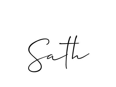 Similarly Allison_Script is the best handwritten signature design. Signature creator online .You can use it as an online autograph creator for name Sath. Sath signature style 2 images and pictures png