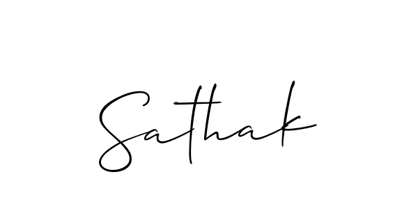 if you are searching for the best signature style for your name Sathak. so please give up your signature search. here we have designed multiple signature styles  using Allison_Script. Sathak signature style 2 images and pictures png
