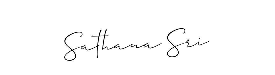 Also we have Sathana Sri name is the best signature style. Create professional handwritten signature collection using Allison_Script autograph style. Sathana Sri signature style 2 images and pictures png