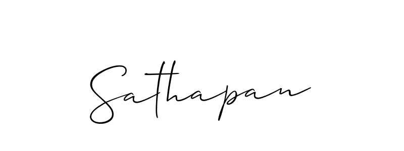 How to make Sathapan signature? Allison_Script is a professional autograph style. Create handwritten signature for Sathapan name. Sathapan signature style 2 images and pictures png