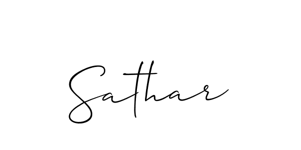 Also we have Sathar name is the best signature style. Create professional handwritten signature collection using Allison_Script autograph style. Sathar signature style 2 images and pictures png