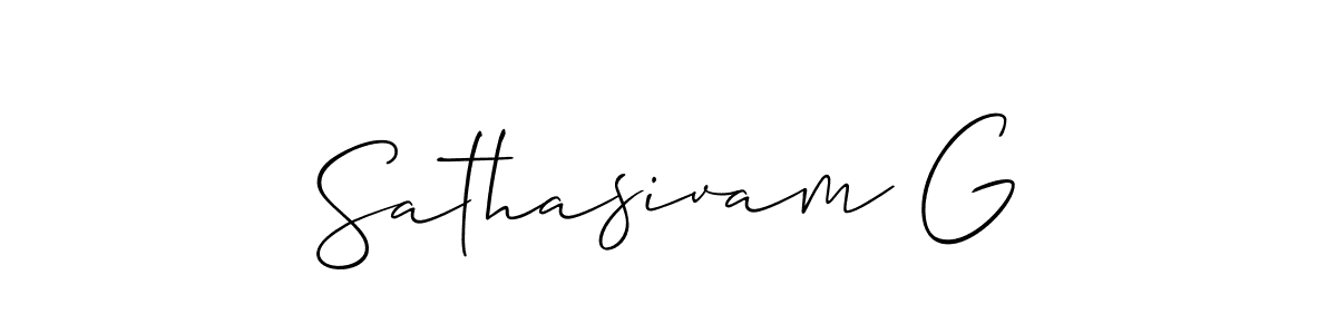 How to Draw Sathasivam G signature style? Allison_Script is a latest design signature styles for name Sathasivam G. Sathasivam G signature style 2 images and pictures png