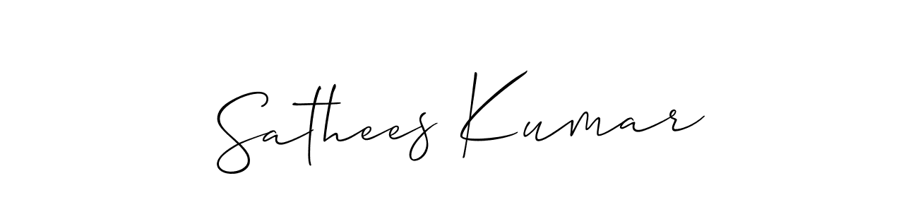 Similarly Allison_Script is the best handwritten signature design. Signature creator online .You can use it as an online autograph creator for name Sathees Kumar. Sathees Kumar signature style 2 images and pictures png