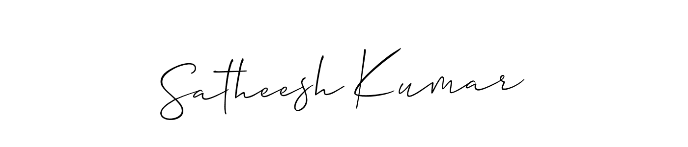Design your own signature with our free online signature maker. With this signature software, you can create a handwritten (Allison_Script) signature for name Satheesh Kumar. Satheesh Kumar signature style 2 images and pictures png