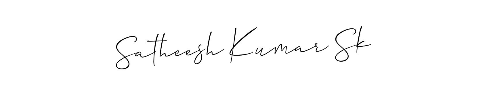 Make a beautiful signature design for name Satheesh Kumar Sk. With this signature (Allison_Script) style, you can create a handwritten signature for free. Satheesh Kumar Sk signature style 2 images and pictures png