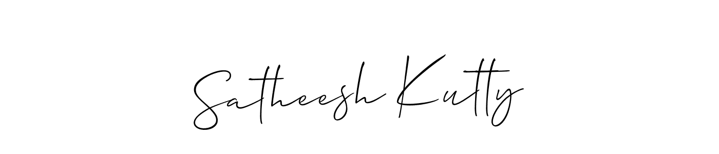 This is the best signature style for the Satheesh Kutty name. Also you like these signature font (Allison_Script). Mix name signature. Satheesh Kutty signature style 2 images and pictures png