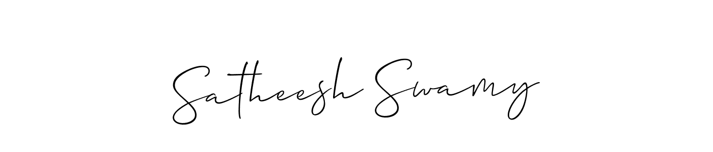 Create a beautiful signature design for name Satheesh Swamy. With this signature (Allison_Script) fonts, you can make a handwritten signature for free. Satheesh Swamy signature style 2 images and pictures png