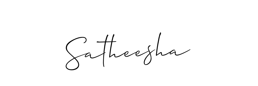 if you are searching for the best signature style for your name Satheesha. so please give up your signature search. here we have designed multiple signature styles  using Allison_Script. Satheesha signature style 2 images and pictures png