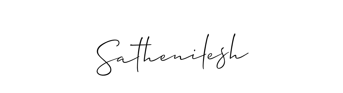 You should practise on your own different ways (Allison_Script) to write your name (Sathenilesh) in signature. don't let someone else do it for you. Sathenilesh signature style 2 images and pictures png