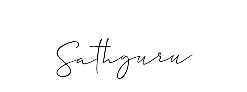 How to Draw Sathguru signature style? Allison_Script is a latest design signature styles for name Sathguru. Sathguru signature style 2 images and pictures png