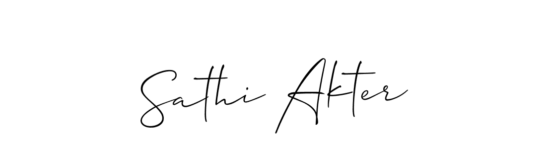 Make a beautiful signature design for name Sathi Akter. Use this online signature maker to create a handwritten signature for free. Sathi Akter signature style 2 images and pictures png