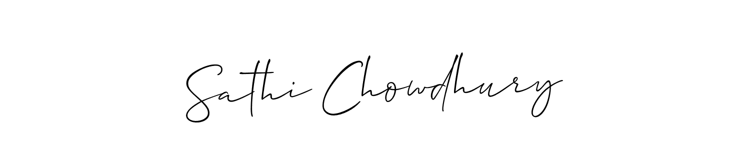 Design your own signature with our free online signature maker. With this signature software, you can create a handwritten (Allison_Script) signature for name Sathi Chowdhury. Sathi Chowdhury signature style 2 images and pictures png