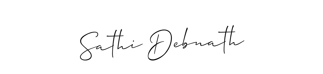 You should practise on your own different ways (Allison_Script) to write your name (Sathi Debnath) in signature. don't let someone else do it for you. Sathi Debnath signature style 2 images and pictures png