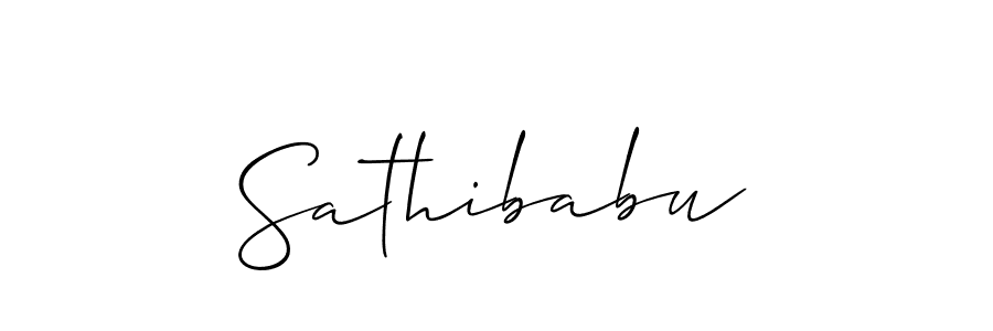 The best way (Allison_Script) to make a short signature is to pick only two or three words in your name. The name Sathibabu include a total of six letters. For converting this name. Sathibabu signature style 2 images and pictures png