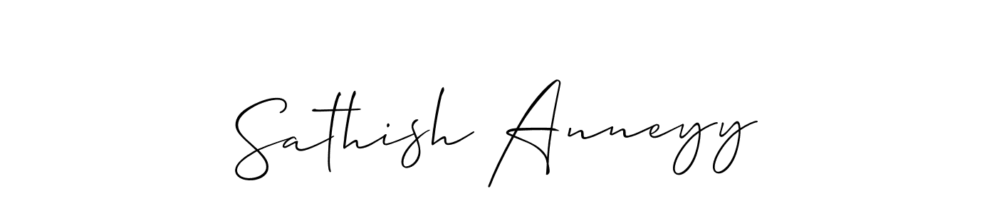 Sathish Anneyy stylish signature style. Best Handwritten Sign (Allison_Script) for my name. Handwritten Signature Collection Ideas for my name Sathish Anneyy. Sathish Anneyy signature style 2 images and pictures png