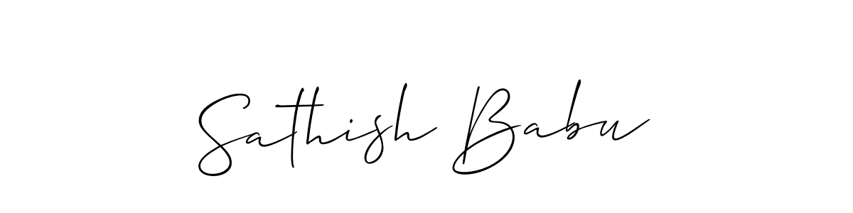 Similarly Allison_Script is the best handwritten signature design. Signature creator online .You can use it as an online autograph creator for name Sathish Babu. Sathish Babu signature style 2 images and pictures png