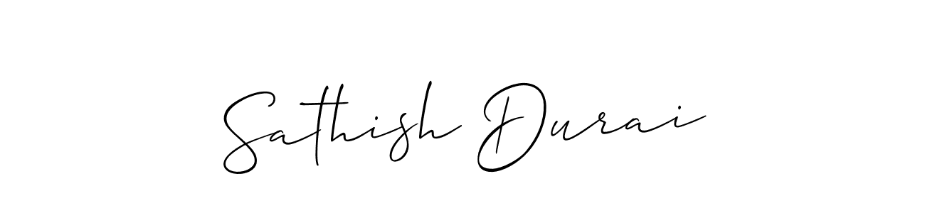 Also You can easily find your signature by using the search form. We will create Sathish Durai name handwritten signature images for you free of cost using Allison_Script sign style. Sathish Durai signature style 2 images and pictures png