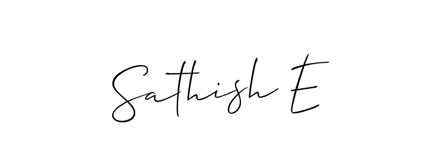 Best and Professional Signature Style for Sathish E. Allison_Script Best Signature Style Collection. Sathish E signature style 2 images and pictures png