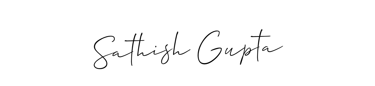 if you are searching for the best signature style for your name Sathish Gupta. so please give up your signature search. here we have designed multiple signature styles  using Allison_Script. Sathish Gupta signature style 2 images and pictures png