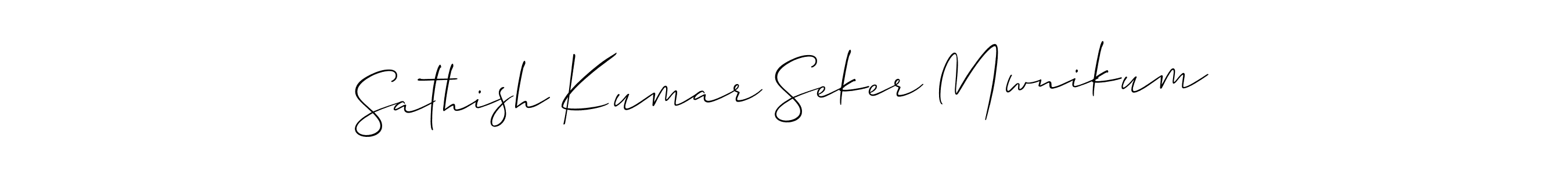 Make a beautiful signature design for name Sathish Kumar Seker Mwnikum. Use this online signature maker to create a handwritten signature for free. Sathish Kumar Seker Mwnikum signature style 2 images and pictures png