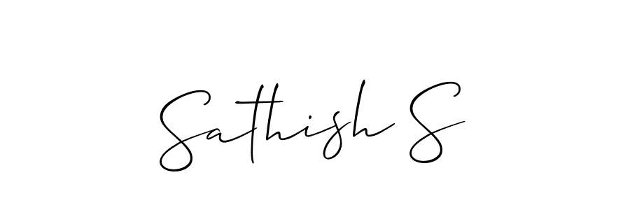 This is the best signature style for the Sathish S name. Also you like these signature font (Allison_Script). Mix name signature. Sathish S signature style 2 images and pictures png