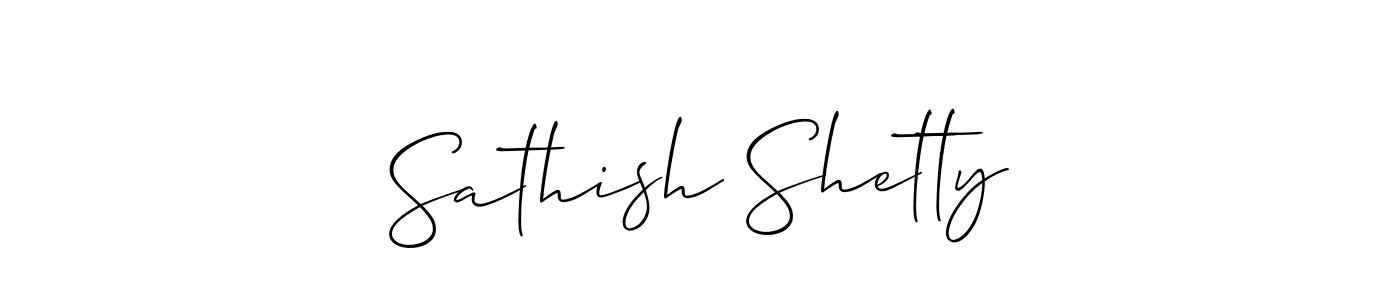 if you are searching for the best signature style for your name Sathish Shetty. so please give up your signature search. here we have designed multiple signature styles  using Allison_Script. Sathish Shetty signature style 2 images and pictures png