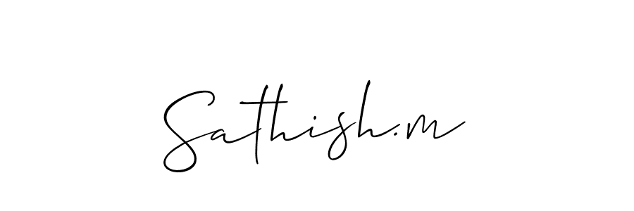 It looks lik you need a new signature style for name Sathish.m. Design unique handwritten (Allison_Script) signature with our free signature maker in just a few clicks. Sathish.m signature style 2 images and pictures png