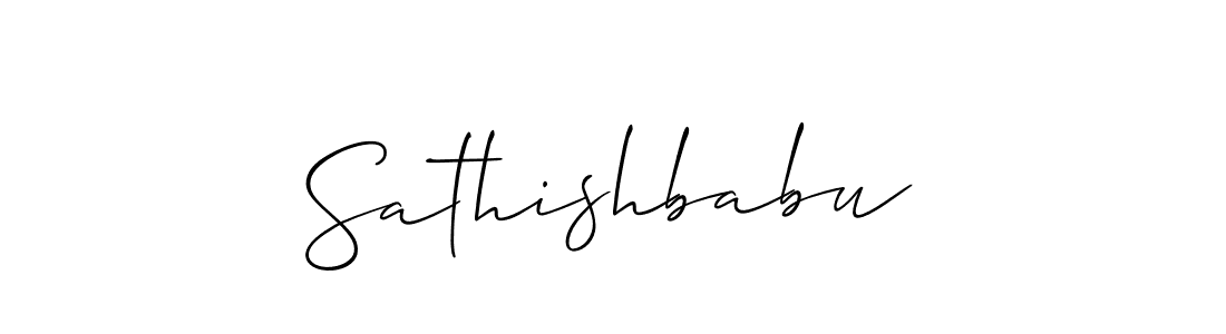 Create a beautiful signature design for name Sathishbabu. With this signature (Allison_Script) fonts, you can make a handwritten signature for free. Sathishbabu signature style 2 images and pictures png