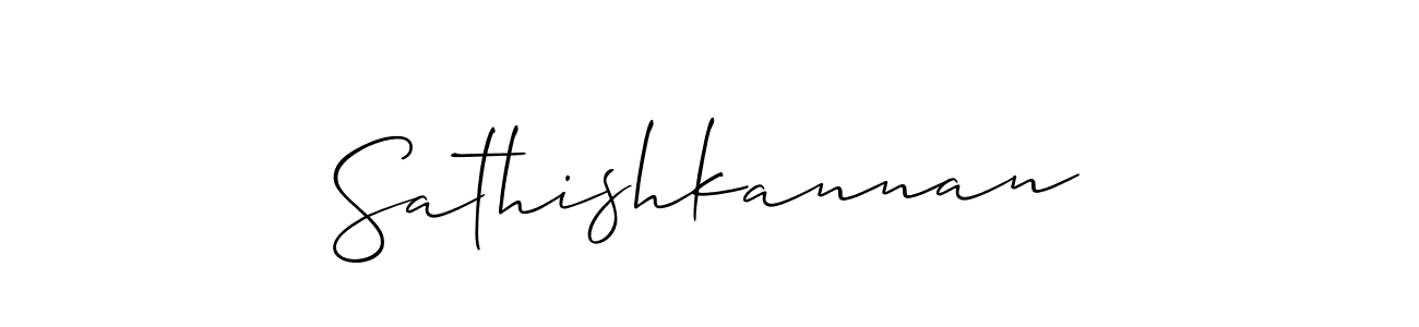 Sathishkannan stylish signature style. Best Handwritten Sign (Allison_Script) for my name. Handwritten Signature Collection Ideas for my name Sathishkannan. Sathishkannan signature style 2 images and pictures png
