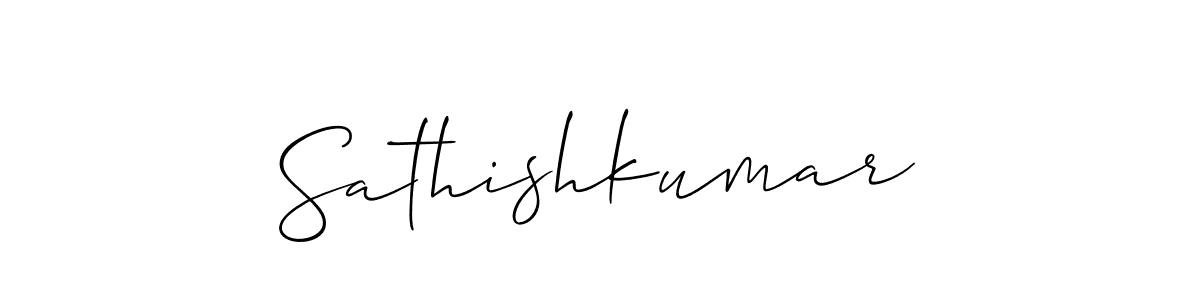 Also we have Sathishkumar name is the best signature style. Create professional handwritten signature collection using Allison_Script autograph style. Sathishkumar signature style 2 images and pictures png